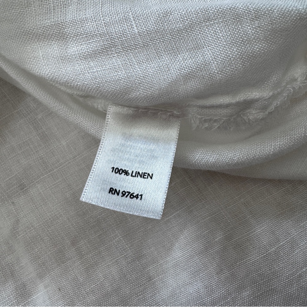 J Jill XL LOT of Two White 100% Linen Long Sleeve Button Down Blouse Tops - Picture 14 of 14